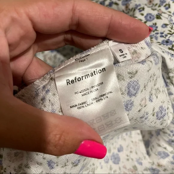 New Reformation Dawson dress in Pixie blue floral Small - Picture 10 of 10